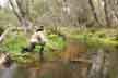 Snowy Monaro Fly Fishing - Miri Robinson fishing a spring creek